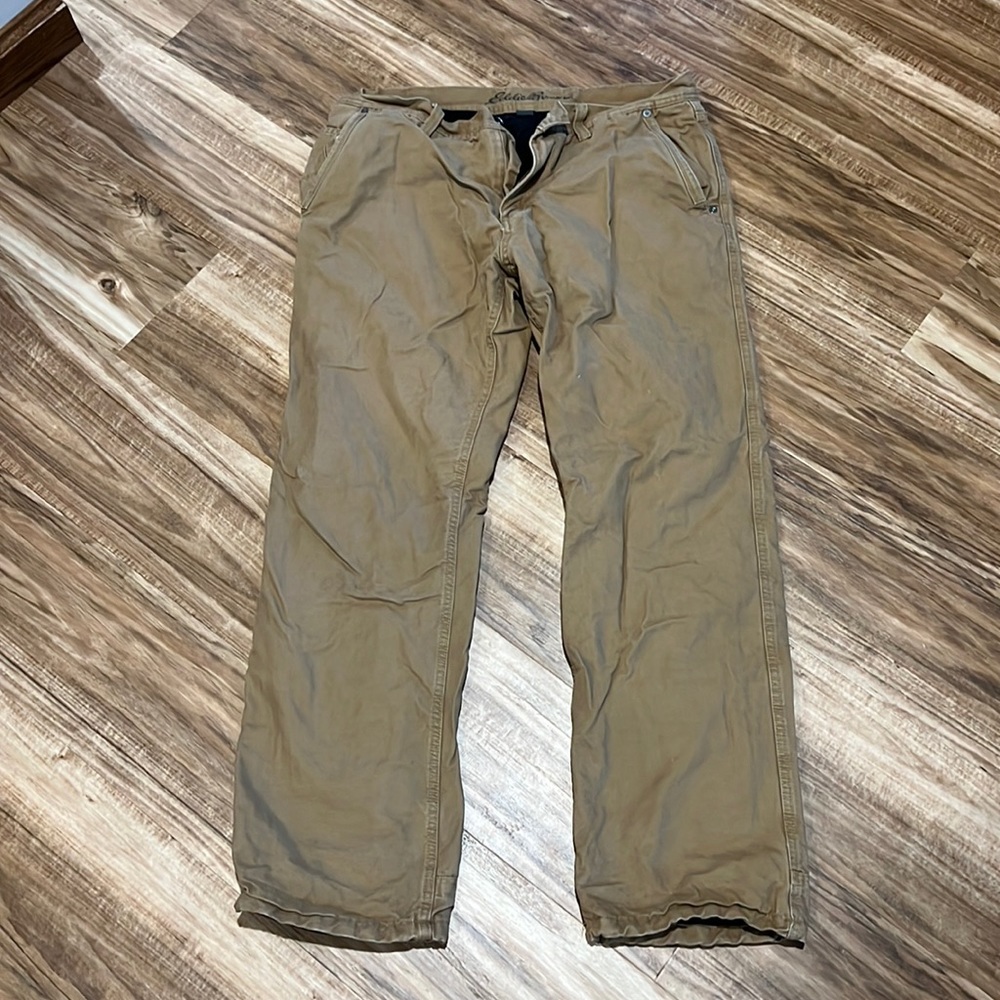 Eddie Bauer Fleece Lined Canvas Pant